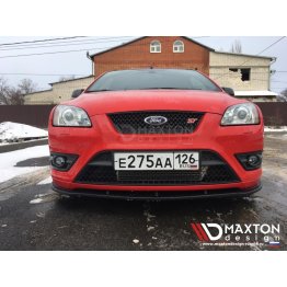 Накладка сплиттер на передний бампер вариант 3 на Ford Focus II ST